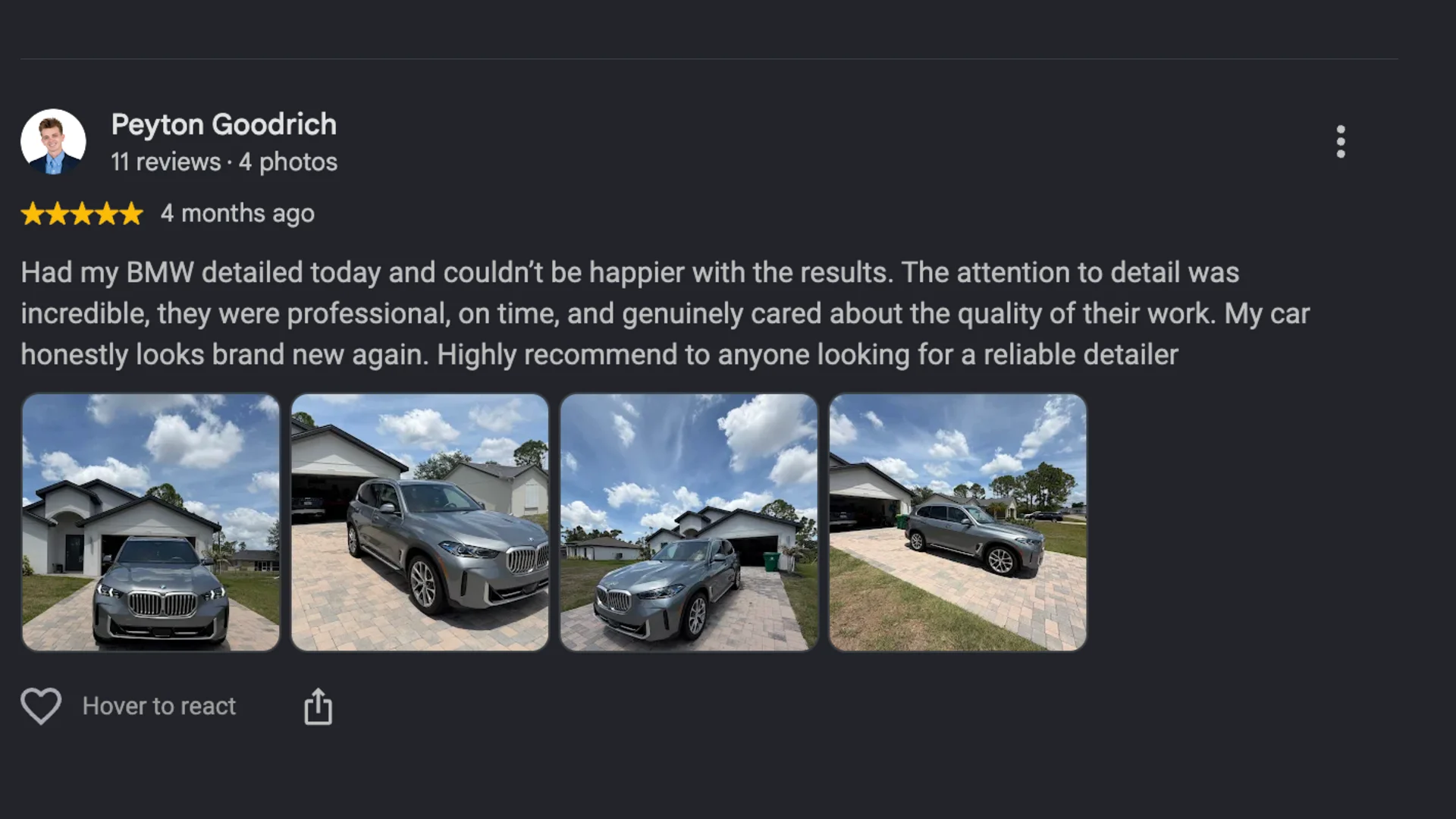 Google review screenshot