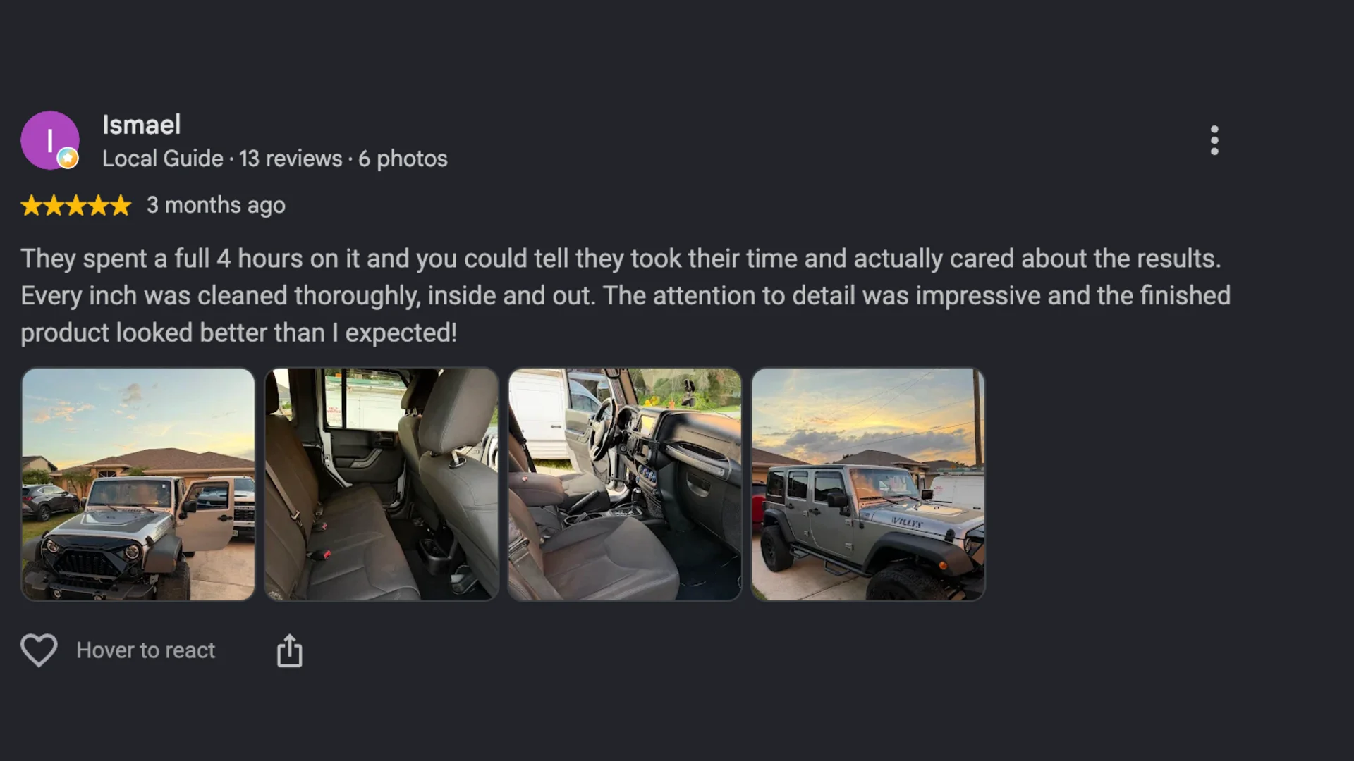 Google review screenshot