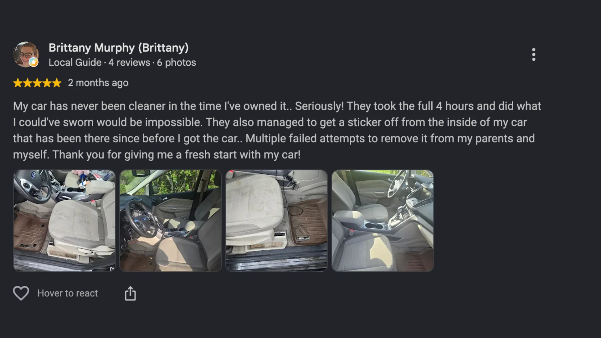 Google review screenshot