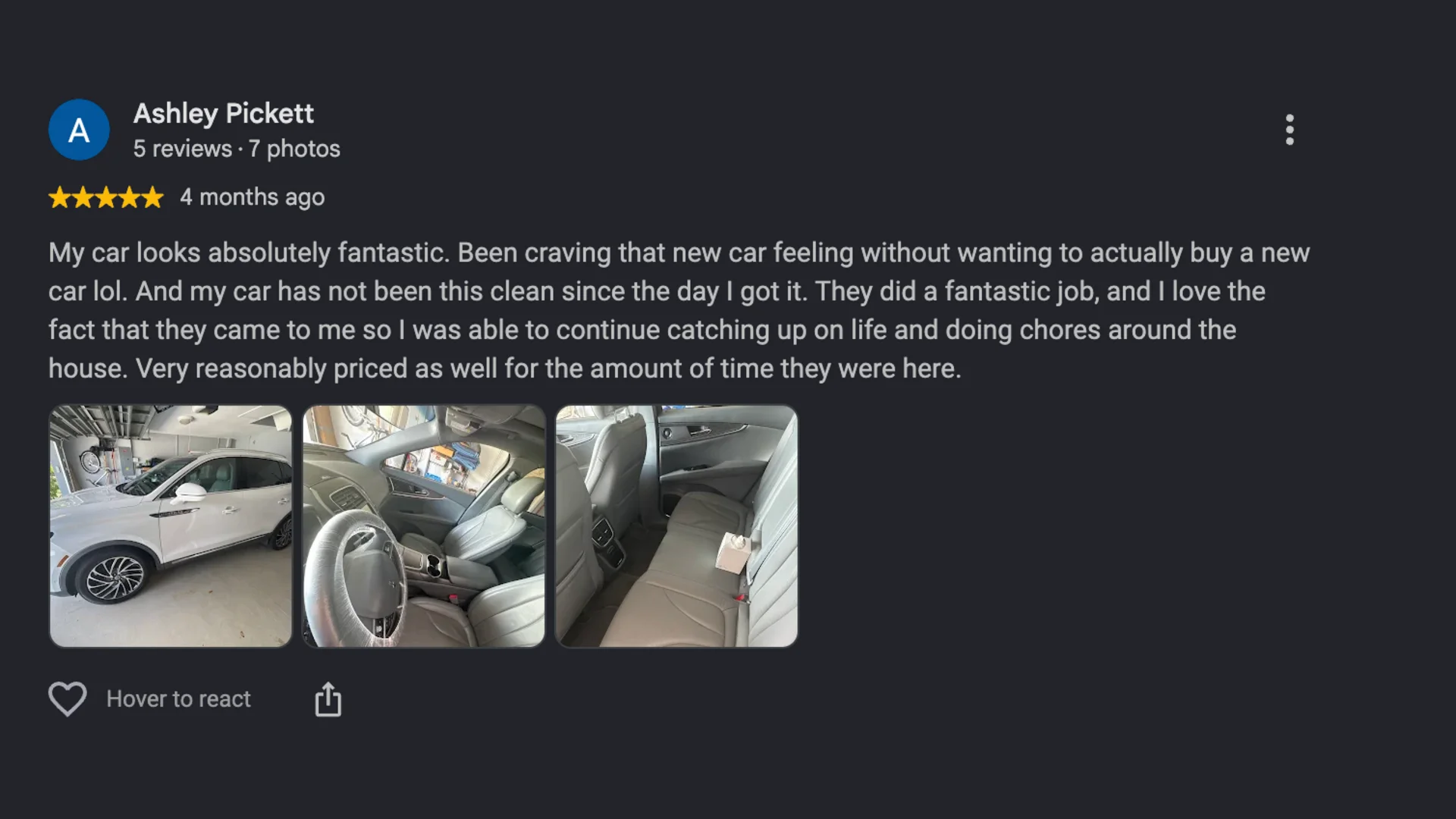 Google review screenshot