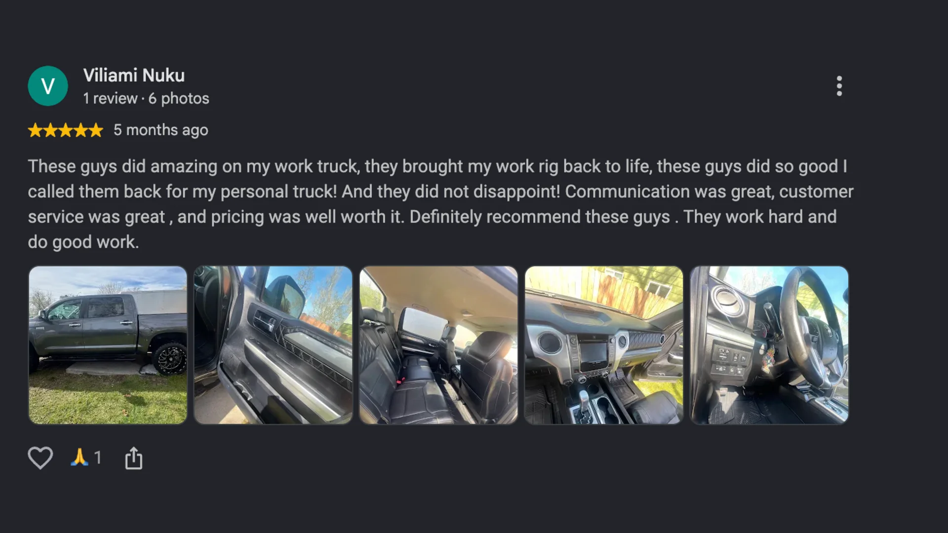 Google review screenshot