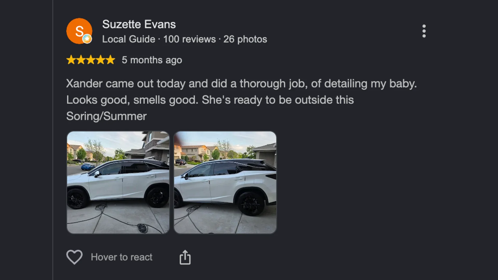 Google review screenshot