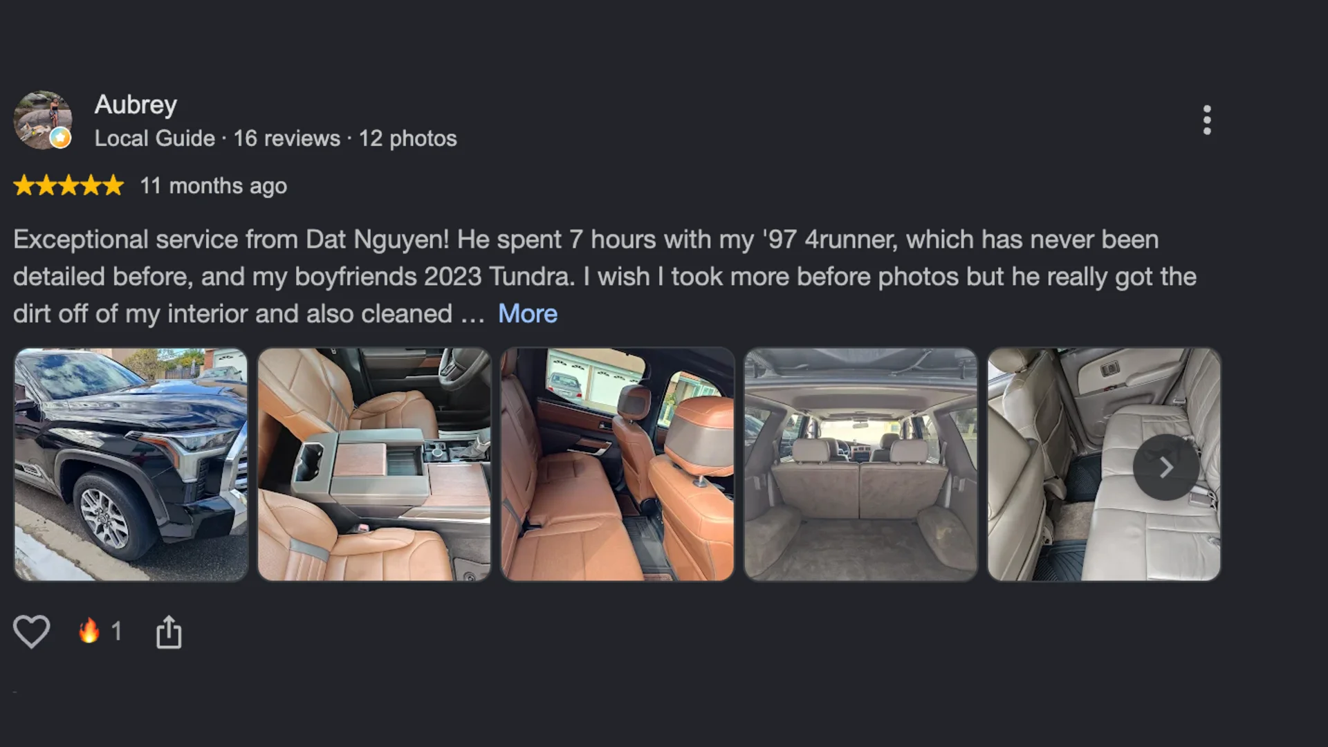 Google review screenshot