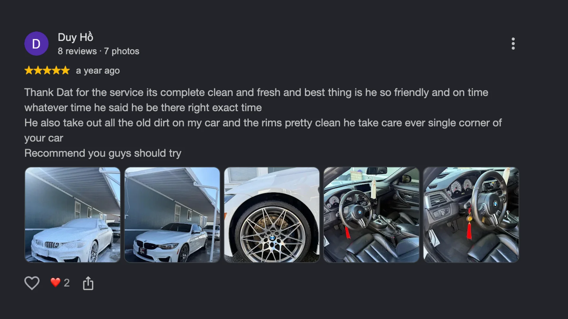 Google review screenshot