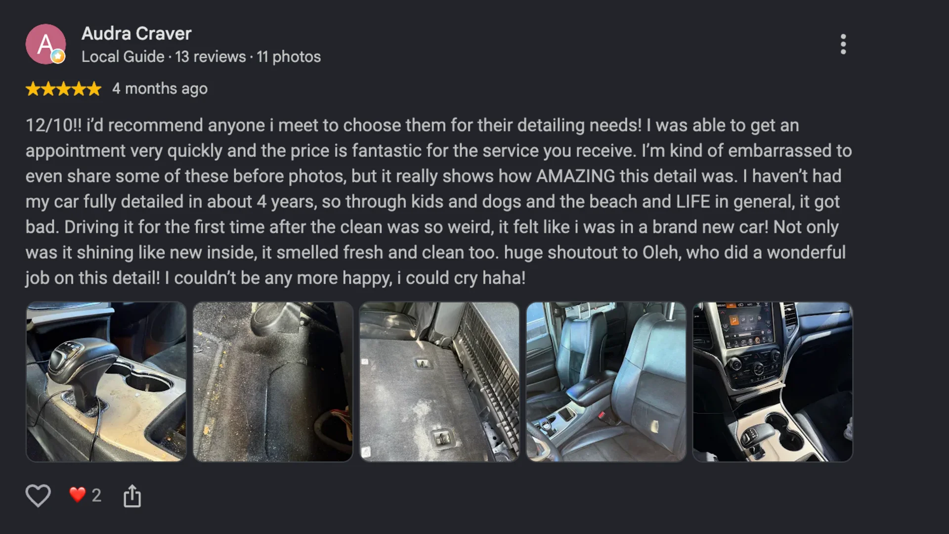 Google review screenshot