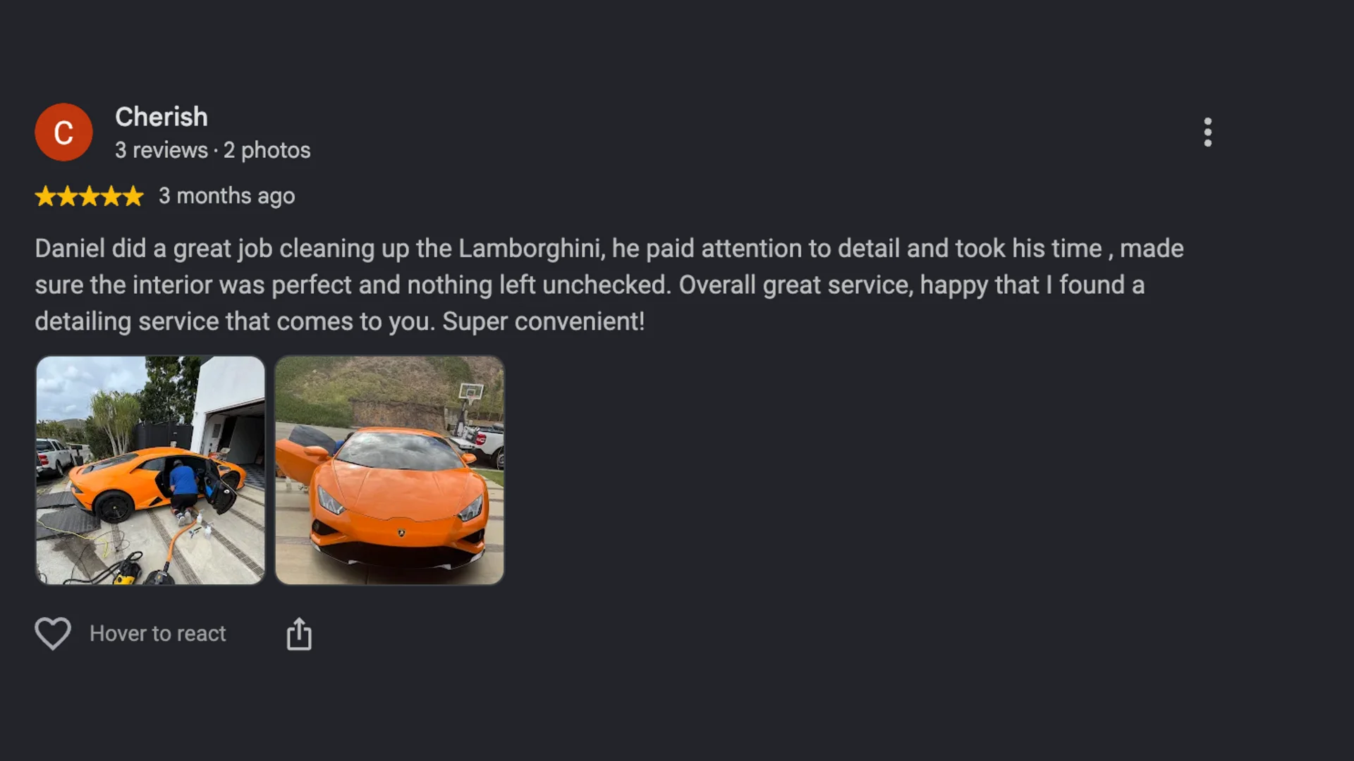 Google review screenshot